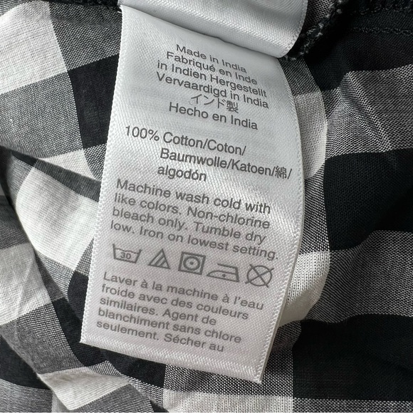 J. Crew Black & White Gingham Check Button Up Flowy Ruffle Midi Maxi Dress NWT - Picture 13 of 15